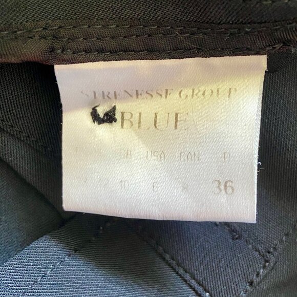 Strenesse Blue Women's Black Button Down Travel Shirt Size 6 Gabriele Strehle - Picture 9 of 10